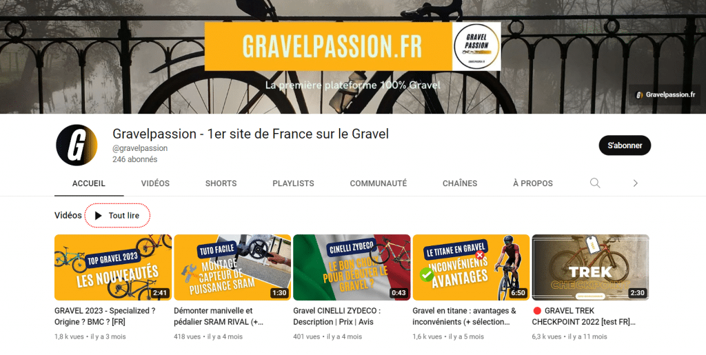 gravelpassion.fr youtube