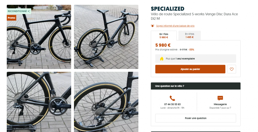 exemple annonce velo route specialized campsider