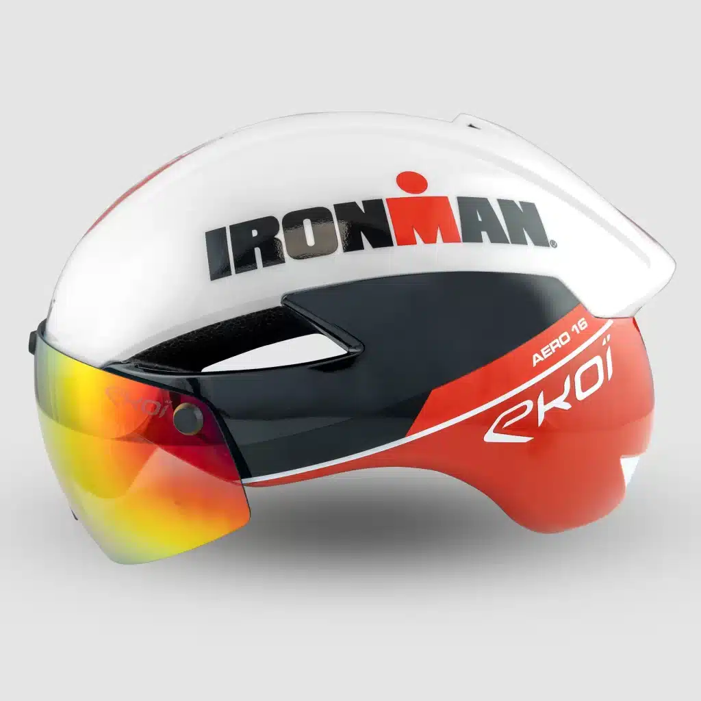 casque ekoi aero16 ironman blanc rouge