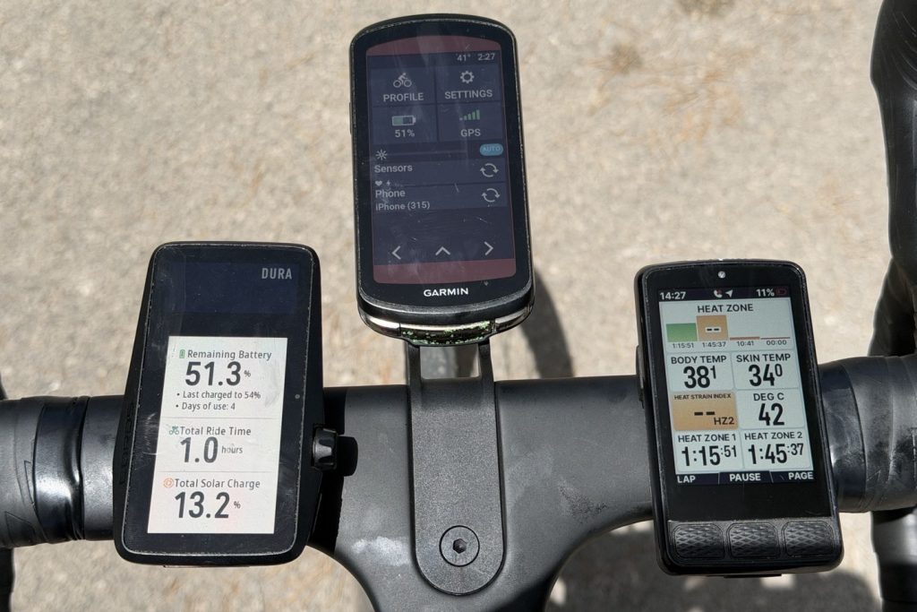  comparatif coros dura vs garmin edge 1040 solar